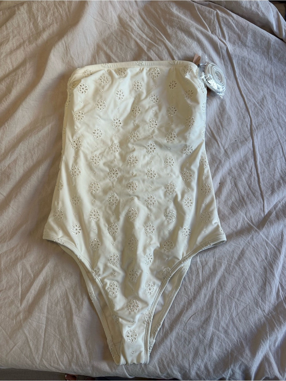 White Eyelet One-Piece Swimsuit
